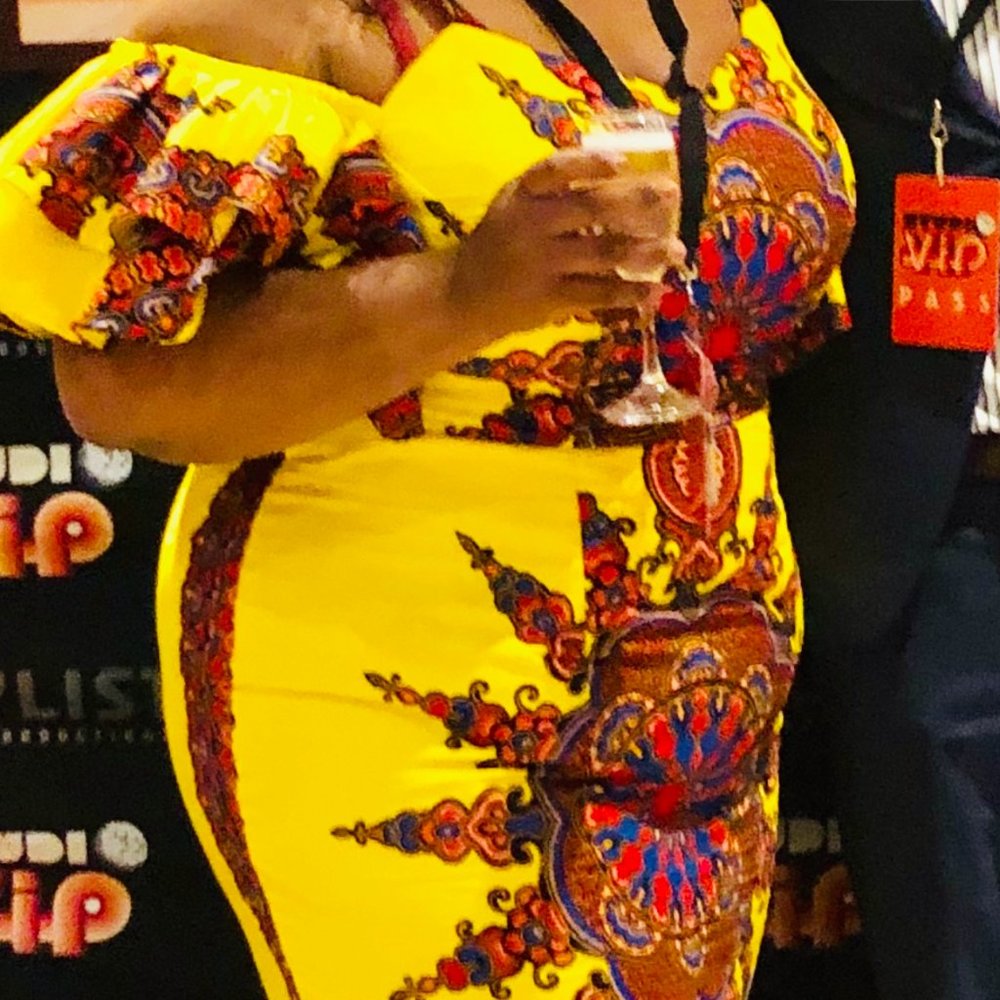 Custom made African Ankara' fabric dress.